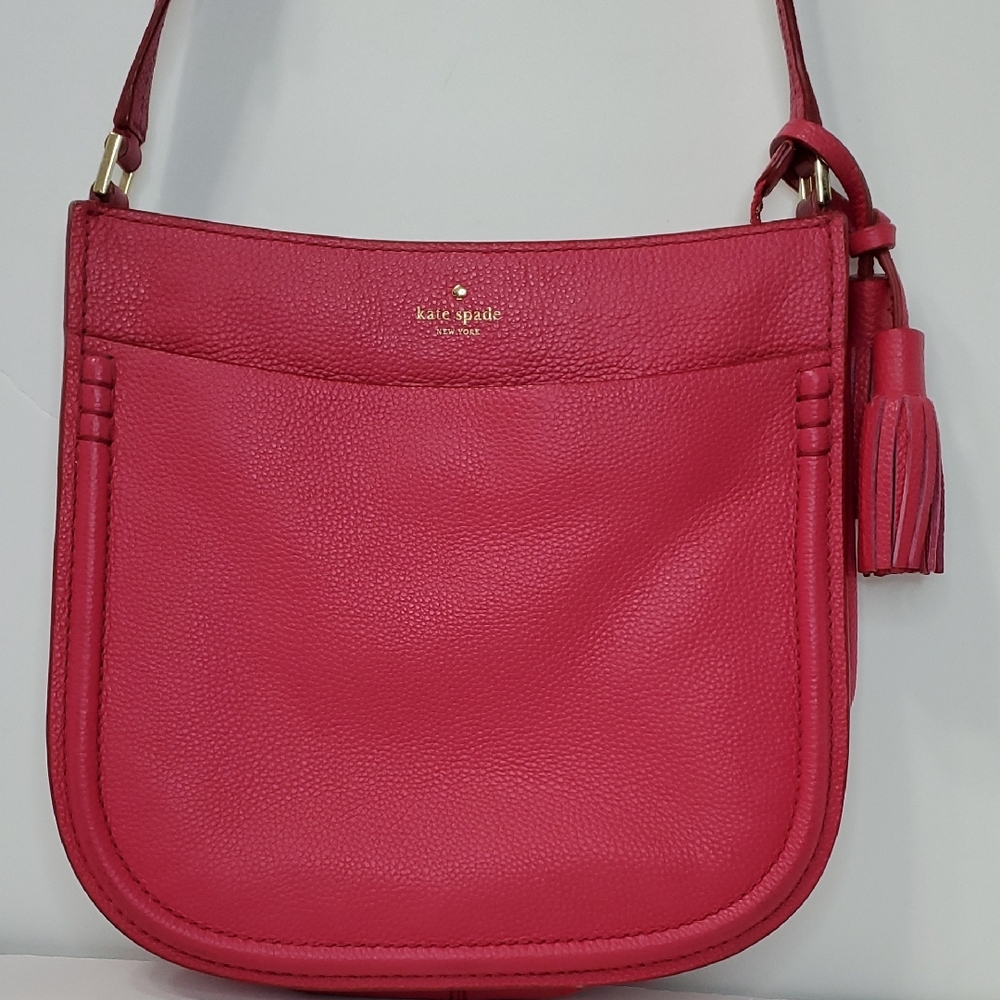 kate spade Pink Leather Shoulder Bag with Tassel